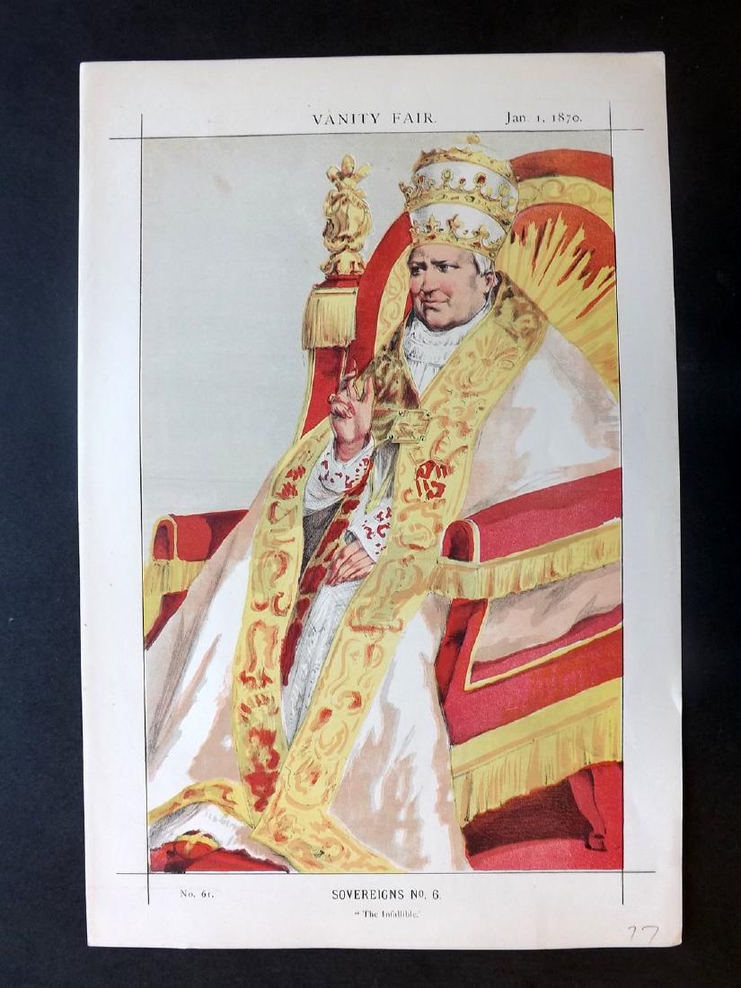 Vanity Fair Print 1870  Pope Pius IX, Clergy (1 of 1)