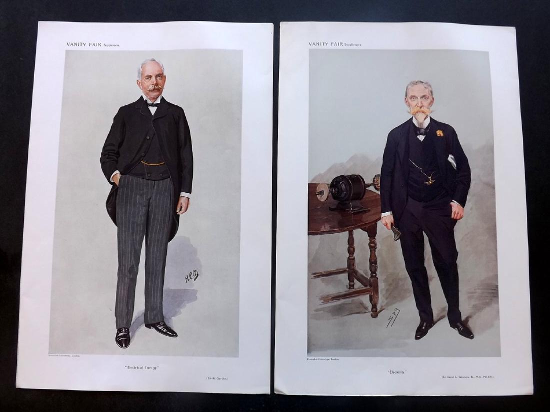 Vanity Fair Prints 1908-10 Pair of Science. Electricity (1 of 1)