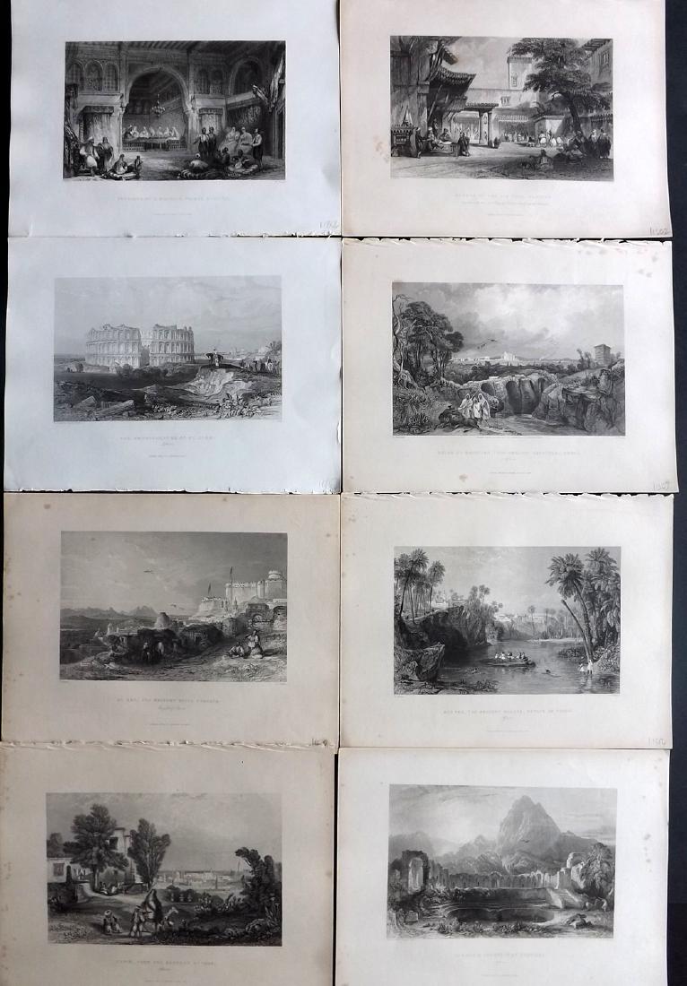 Algeria & Tunisia 1840 Lot 8 Prints from Wright's Med. (1 of 2)