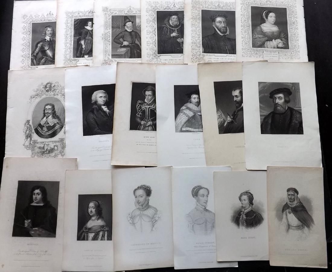 Portraits 18th-19th Century Lot of 25 European & (1 of 2)