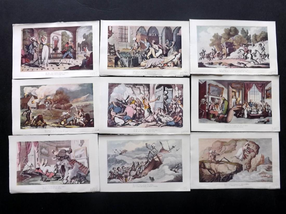 Rowlandson, Thomas 1903 Lot of 13 Dance of Death Prints (1 of 2)