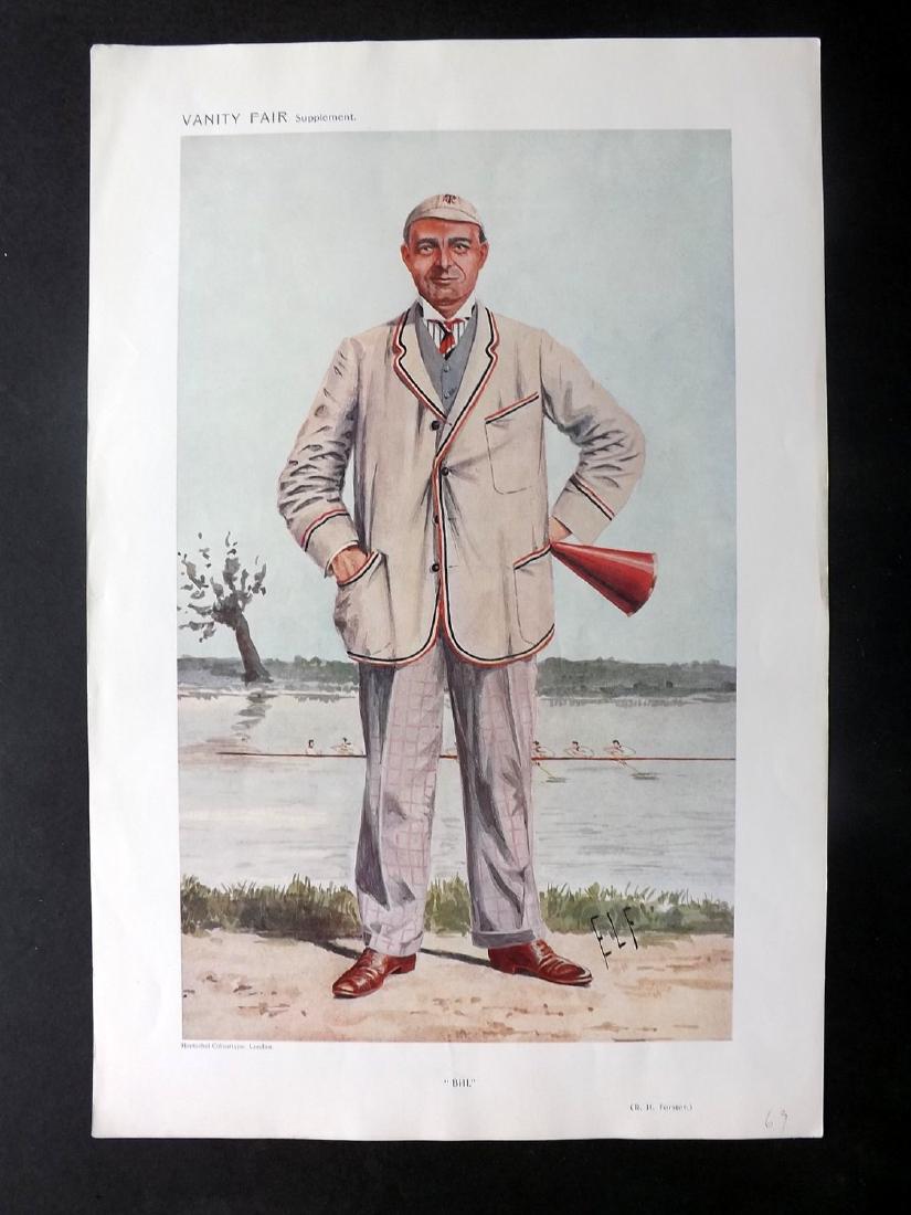 Vanity Fair Print 1910 Robert Henry Forster, Rowing (1 of 1)