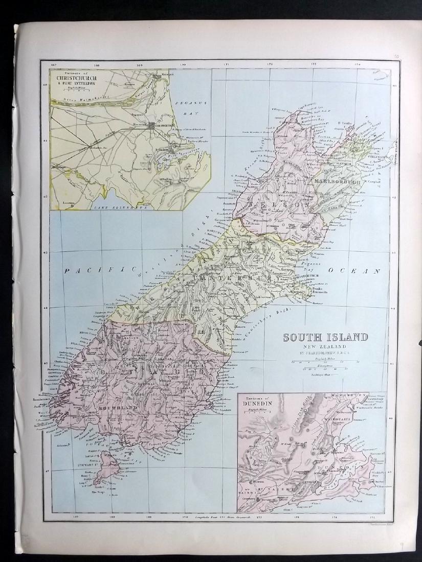 Bryce, James 1881 Map of New Zealand South Island (1 of 1)