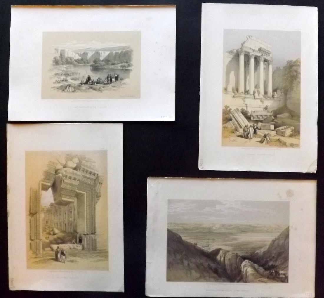 Roberts, David 1856 Lot of 4 Holy Land Prints (1 of 2)