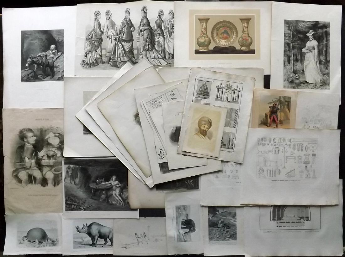 Mixed Prints 18th-19th Century. Lot of 30 (1 of 4)