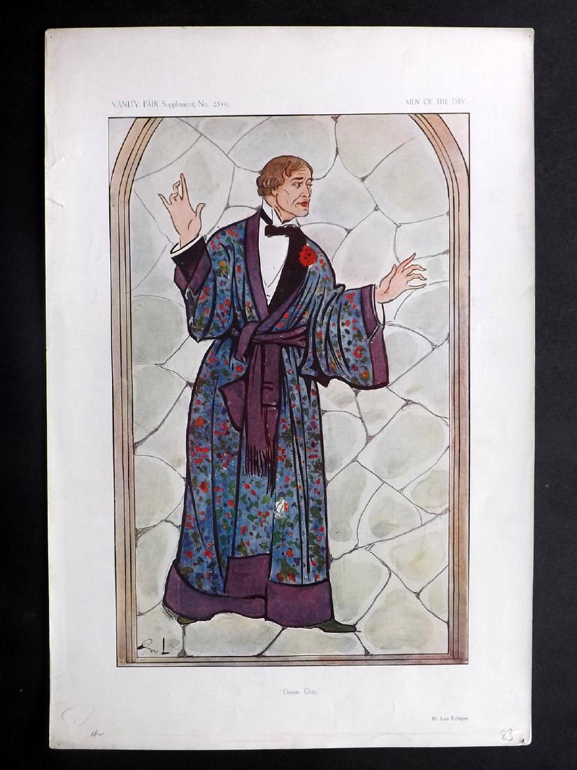 Vanity Fair Print 1913 Tellegen-Lou as Dorien Gray (1 of 1)