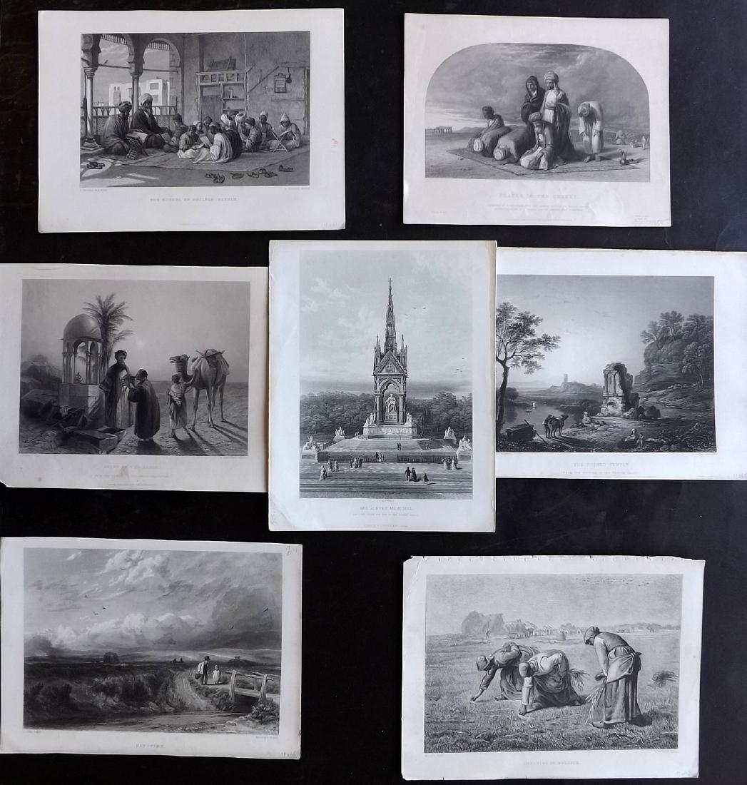 Art Journal 19th Cent Lot of 7 Steel Engravings (1 of 2)