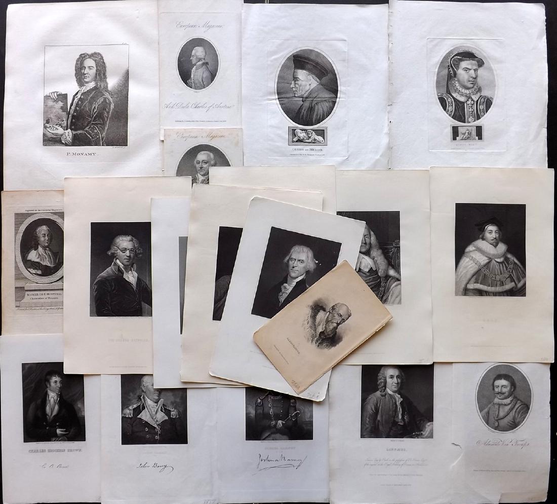 Portraits 18th-19th Century Lot of 20. European (1 of 3)