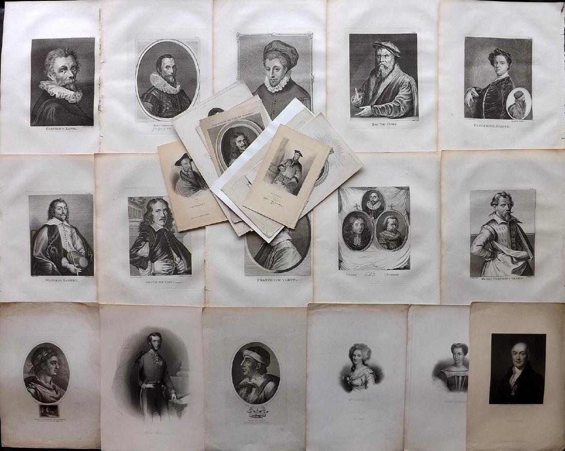 Portraits 18th-19th Century Lot of 25. European (1 of 4)