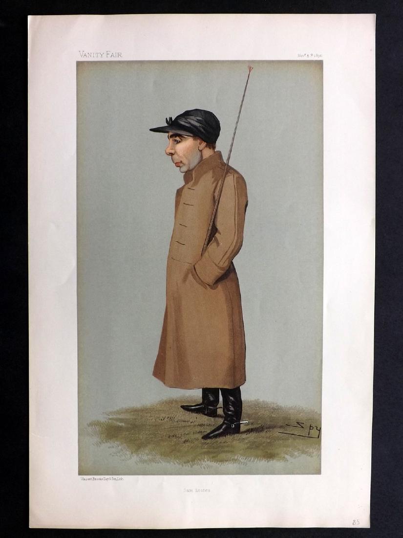 Vanity Fair Print 1896 Sam Loates, Jockey: Chromolithograph Published 1869-1914, London for "Vanity Fair" Paper Size: 15 x 11 inch (38 x 28cm) Good Condition