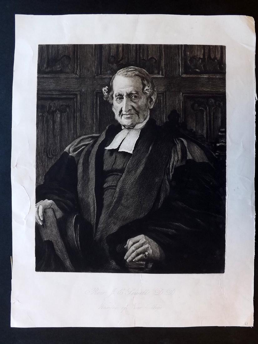 Hubert von Herkomer C1900 LG Etching. Portrait, Oxford (1 of 2)