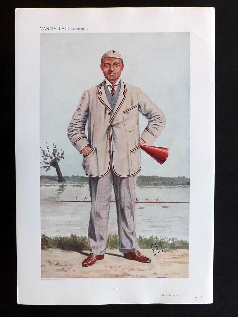 Vanity Fair Print 1910 Robert Henry Forster, Rowing (1 of 1)
