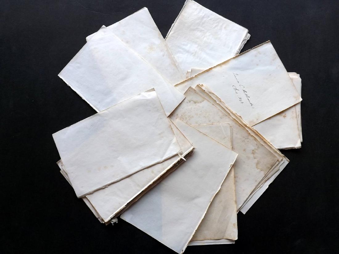 Old Paper, Bookbinding 1820s Lot of 45 Wove Sheets 8vo (1 of 2)