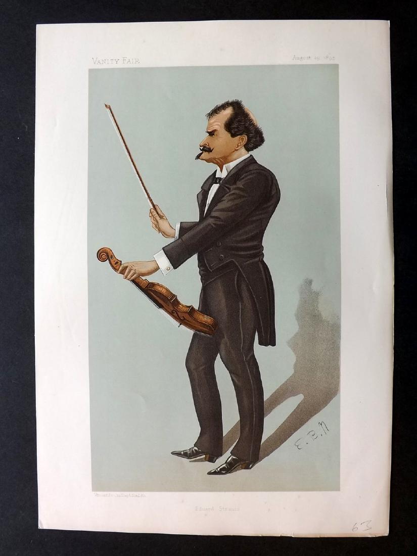Vanity Fair Print 1895 Edward Strauss, Music (1 of 1)