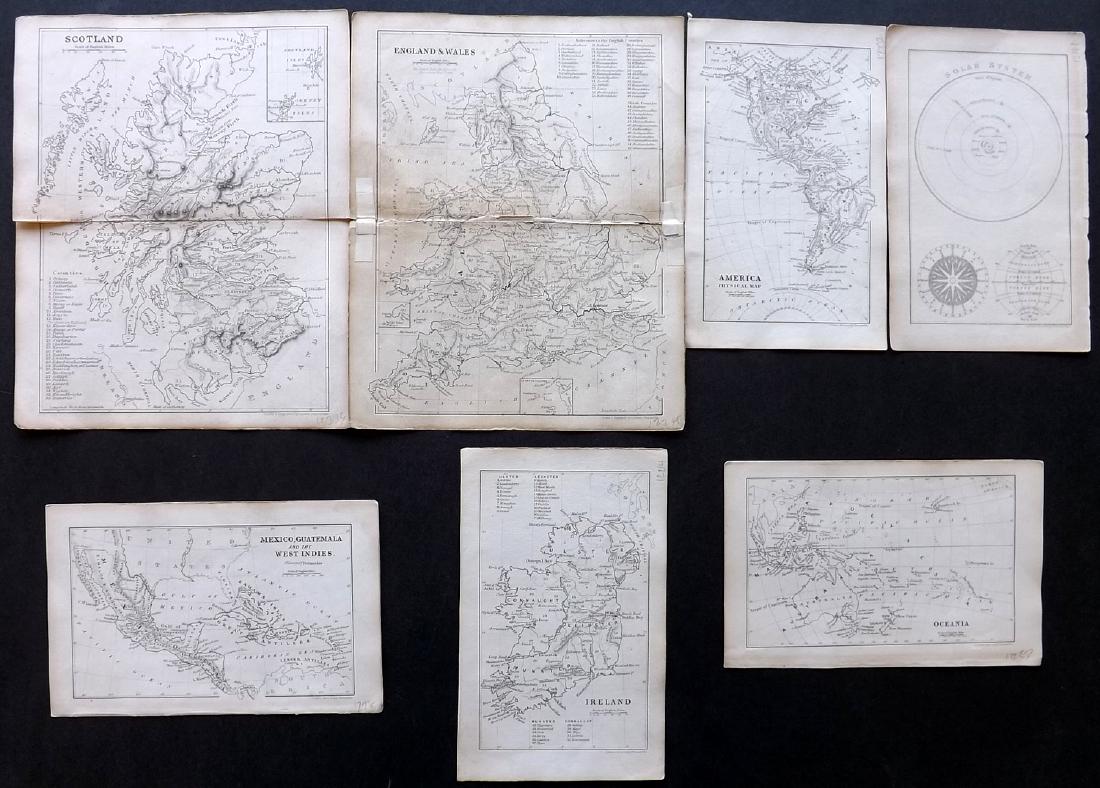 Cornwell & Dower 1849 Lot of 7 Miniature Maps (1 of 2)