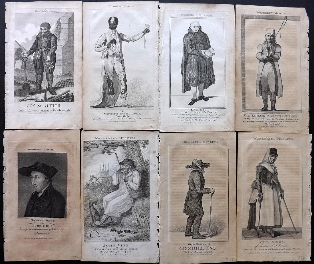 Wonderful Museum C1805 Lot of 8 Curious Portraits (1 of 2)