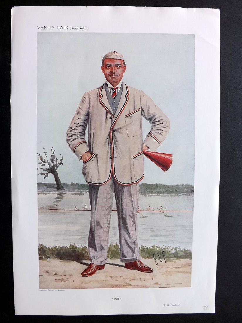 Vanity Fair Print 1910 Robert Henry Forster, Rowing (1 of 1)