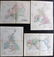Cortambert, Eugene 1874 Lot of 4 Maps. UK, World Europe