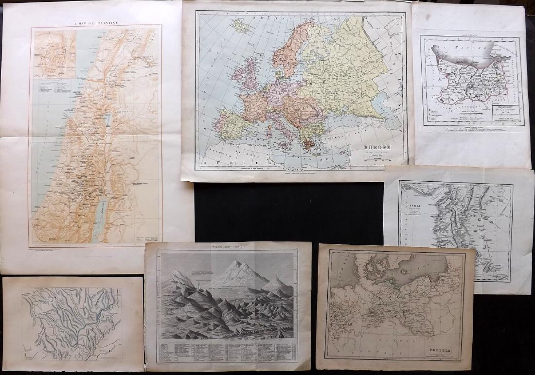 Maps 19th Century. Mixed Lot of 7 (1 of 2)