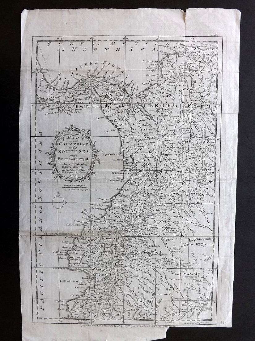 Robertson & Kitchin 1795 Map. Panama, Ecuador etc (1 of 2)