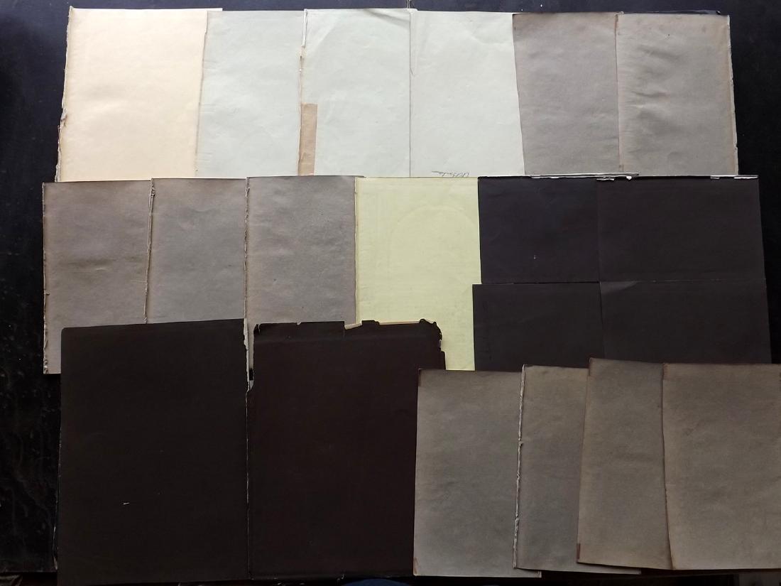 Old Paper, Bookbinding 19th Cent Lot of 50 Color Sheets (1 of 3)