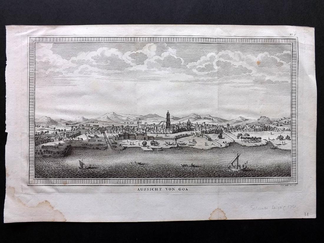India C1750 Copper Plate of Goa by Prevost (1 of 2)