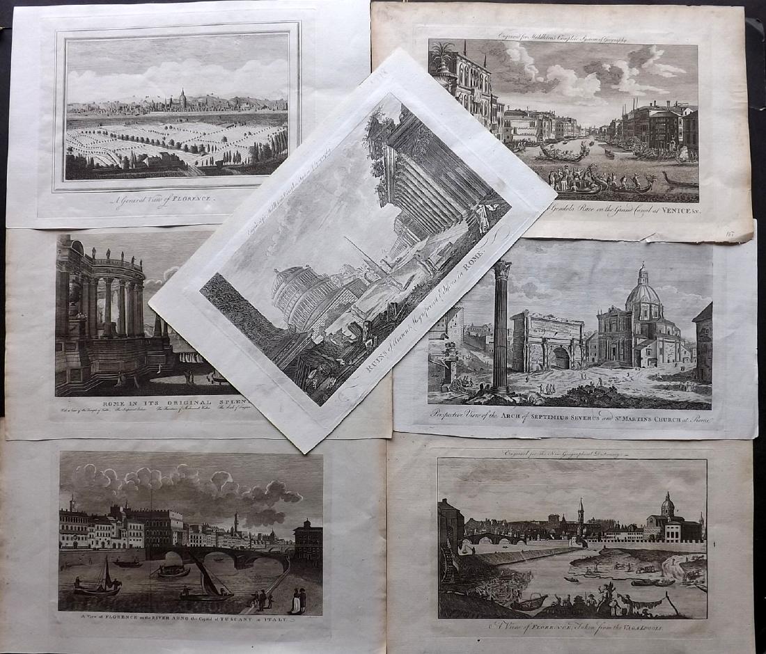 Italy C1780-1812 Lot of 7 Folio Copper Plates (1 of 2)