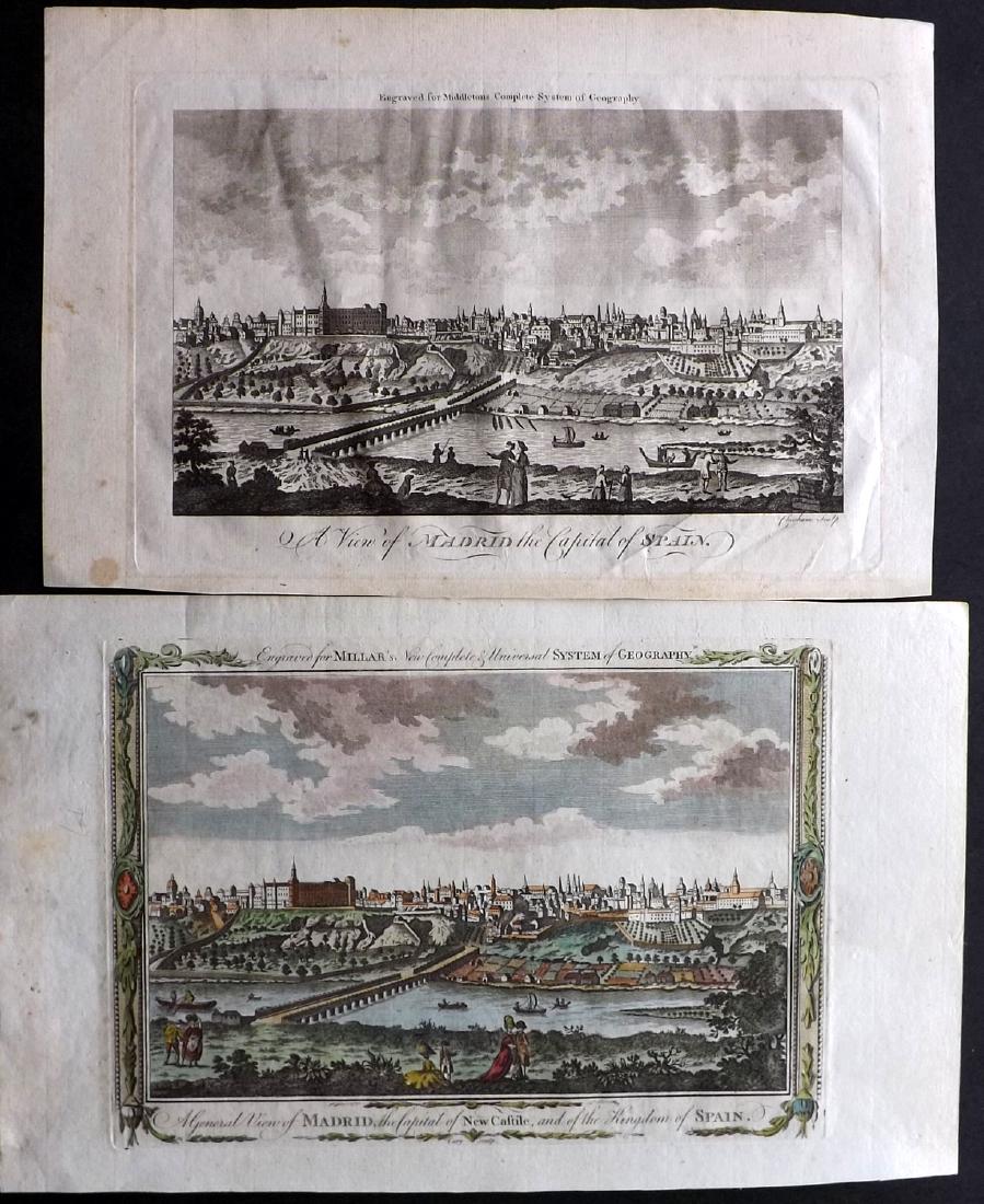 Spain 1779-82 Pair of Views of Madrid, incl Hand Col (1 of 2)