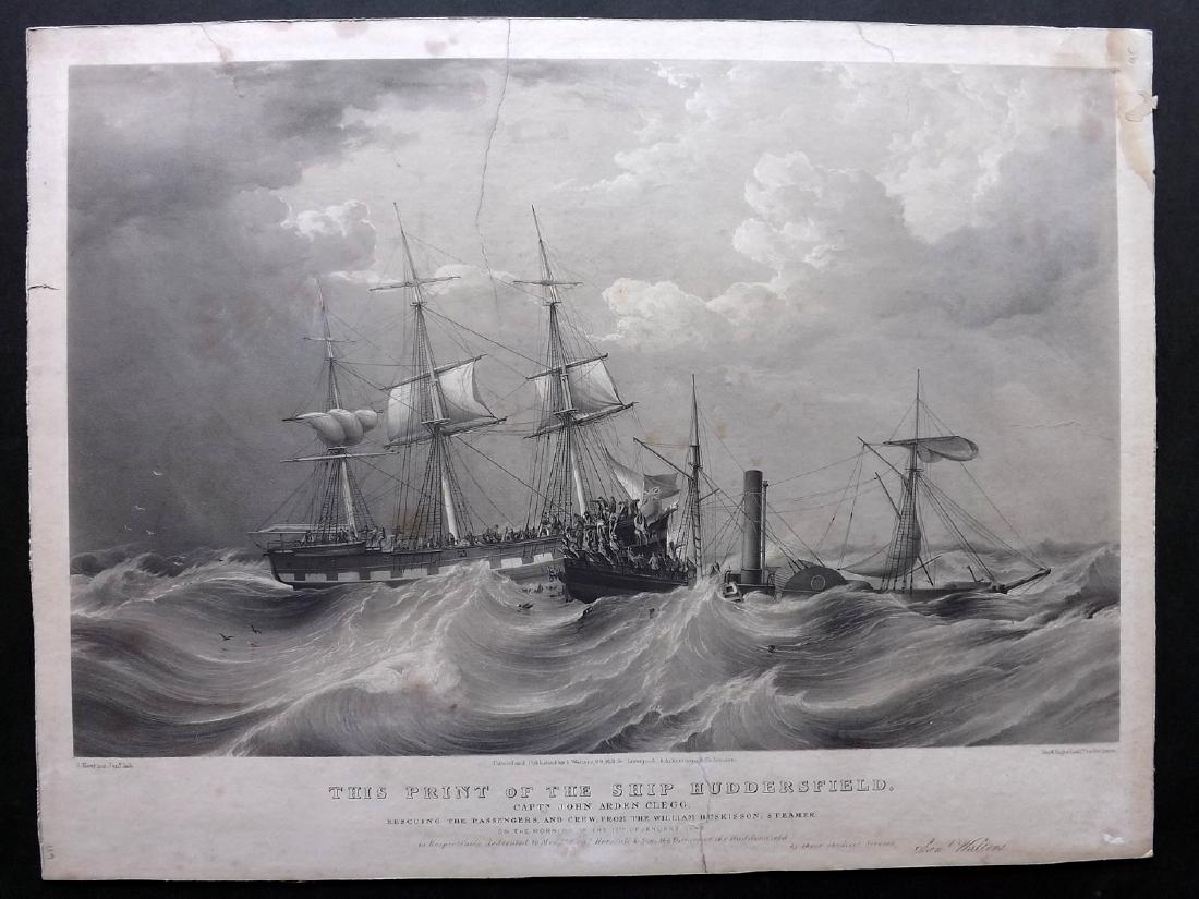 Ship - Hawkins, George C1860 Large Rare Print (1 of 2)