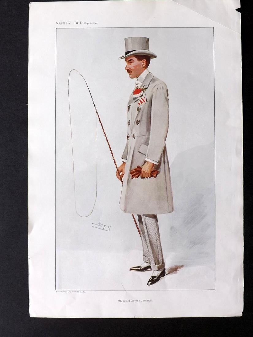 Vanity Fair Print 1907 Alfred Gwynne Vanderbilt, USA (1 of 2)