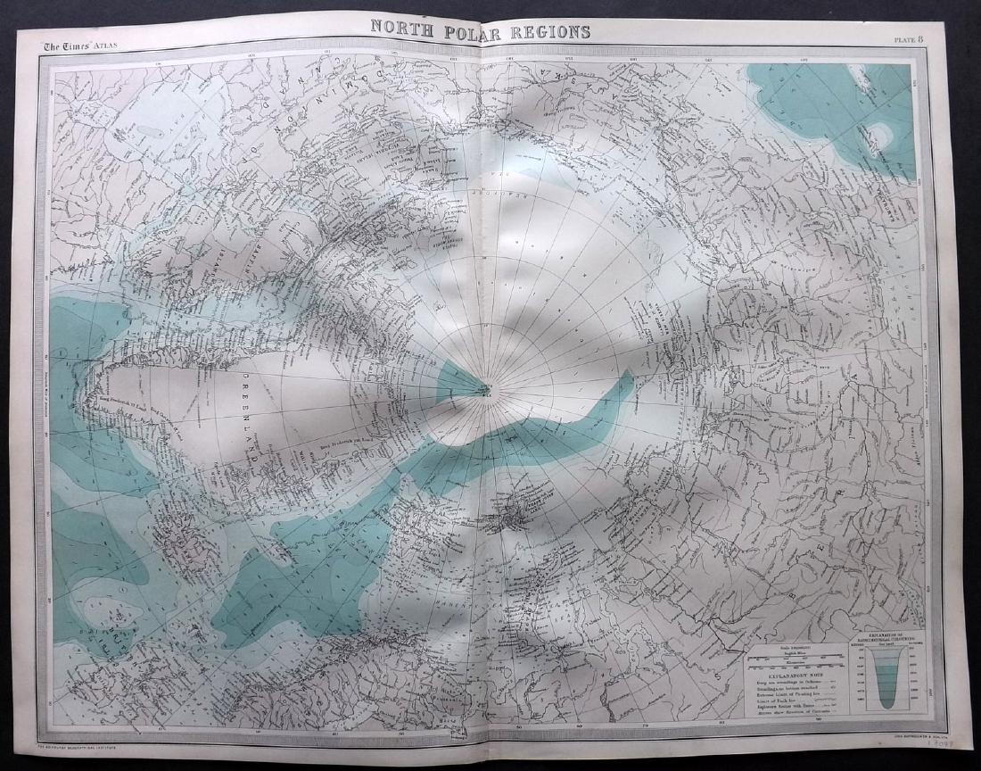 Bartholomew, John 1922 Large Map of the North Pole (1 of 2)