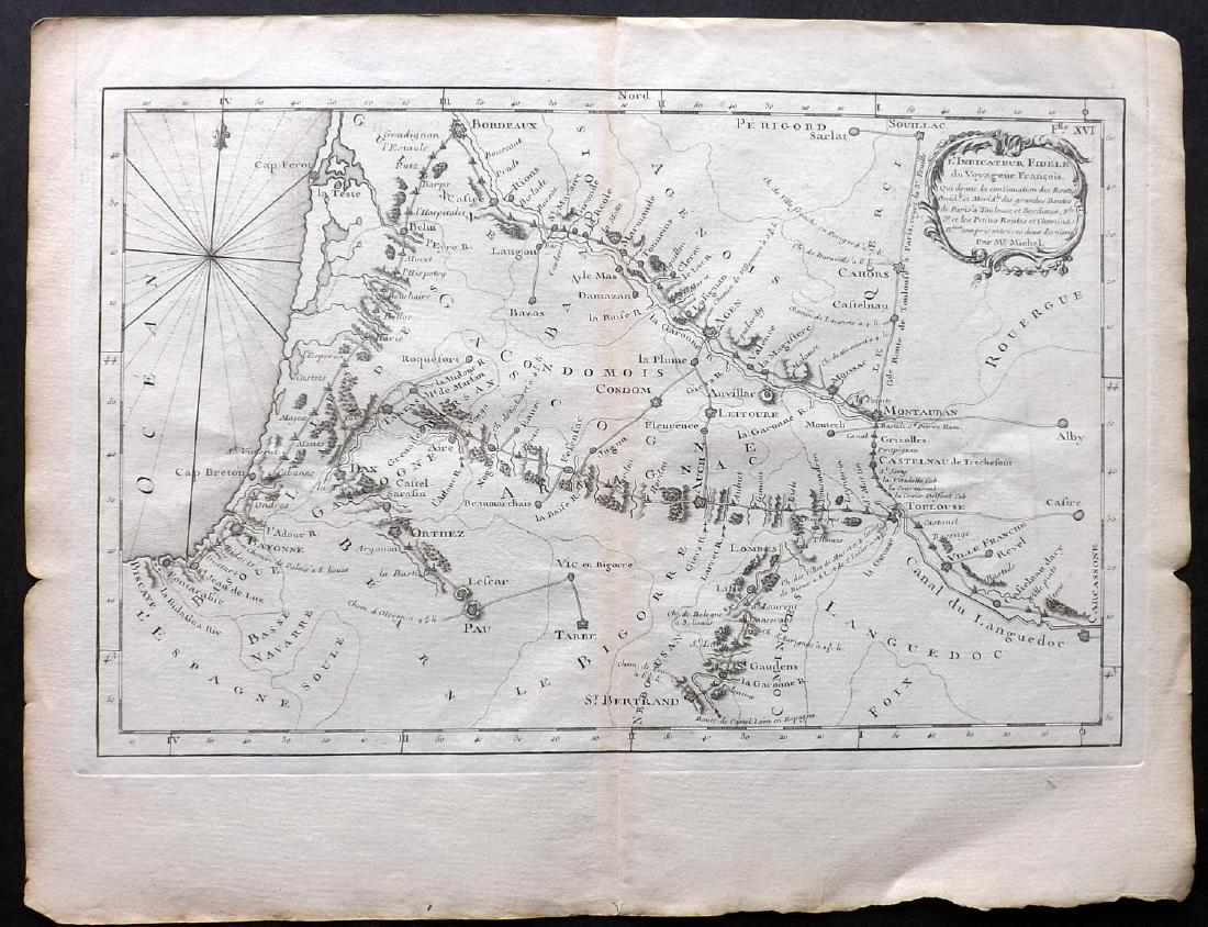 Desnos 1765 Map of South West France (1 of 2)