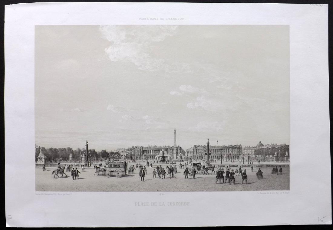 Paris dans Splendeur 1863 LG Print Place de la Concorde (1 of 2)