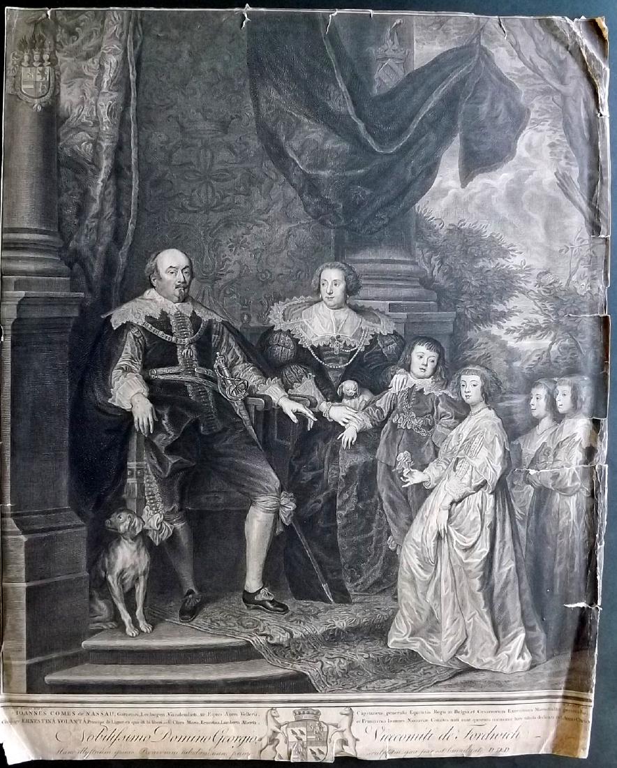 Baron, Bernard after van Dyck 1761 Large Portrait (1 of 2)