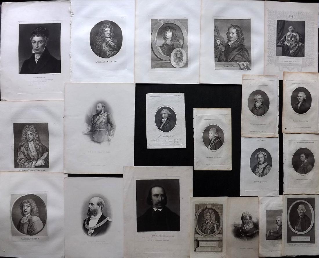 Portraits 18th-19th Century Lot of 20. European (1 of 2)