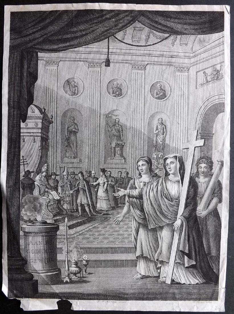 Sluyter, Dirk C1815 LG Print. Ladies with Cross. (1 of 2)