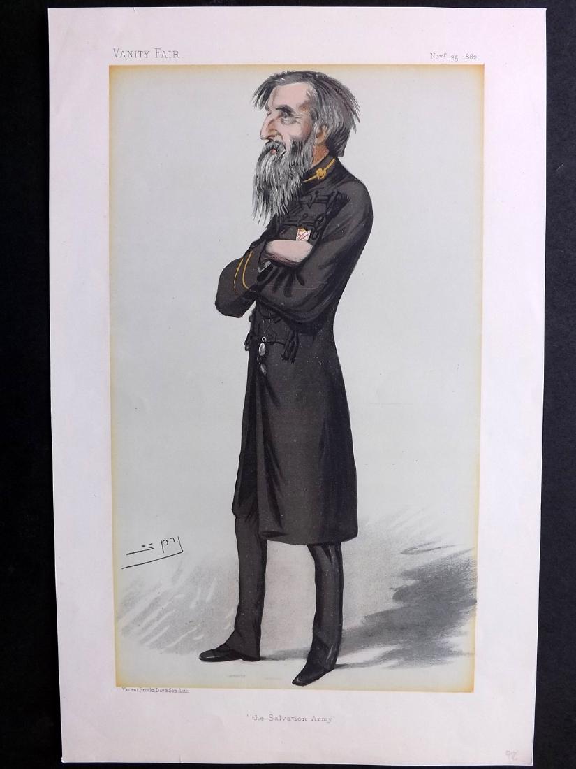 Vanity Fair Print 1882 William Booth, Salvation Army: Chromolithograph Published 1869-1914, London for "Vanity Fair" Paper Size: 15 x 11 inch (38 x 28cm) Good Condition