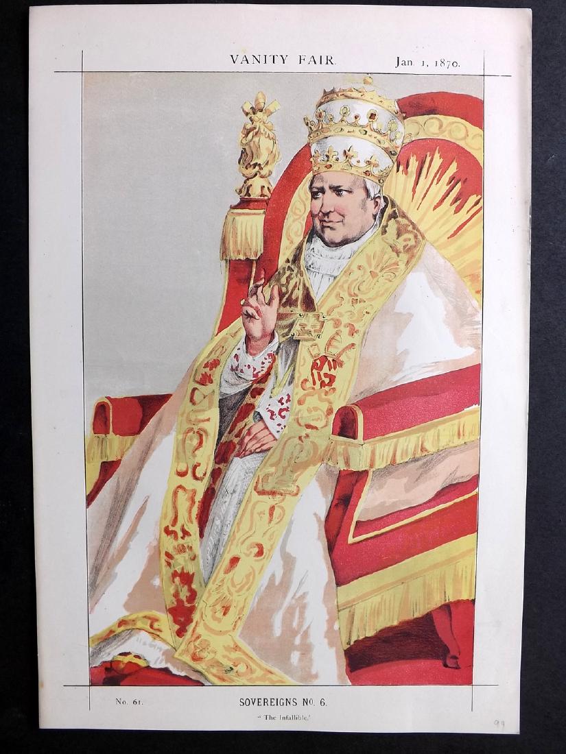 Vanity Fair Print 1870 Pope Pius IX (1 of 1)