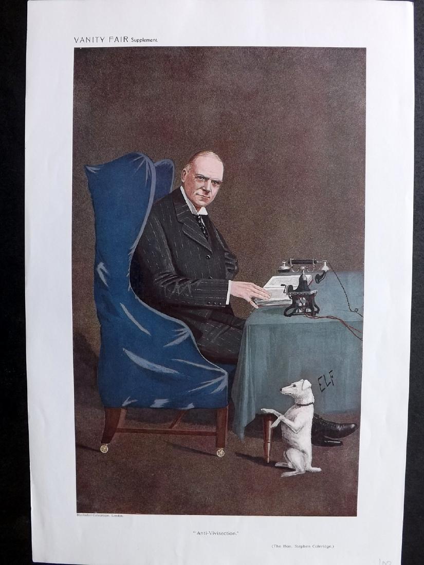 Vanity Fair Print 1910 Stephen Coleridge, Science (1 of 1)