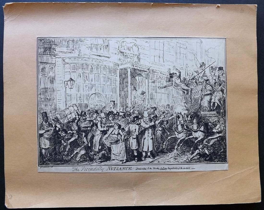 Cruikshank, George C1835 Caricature Piccadilly Nuisance (1 of 2)