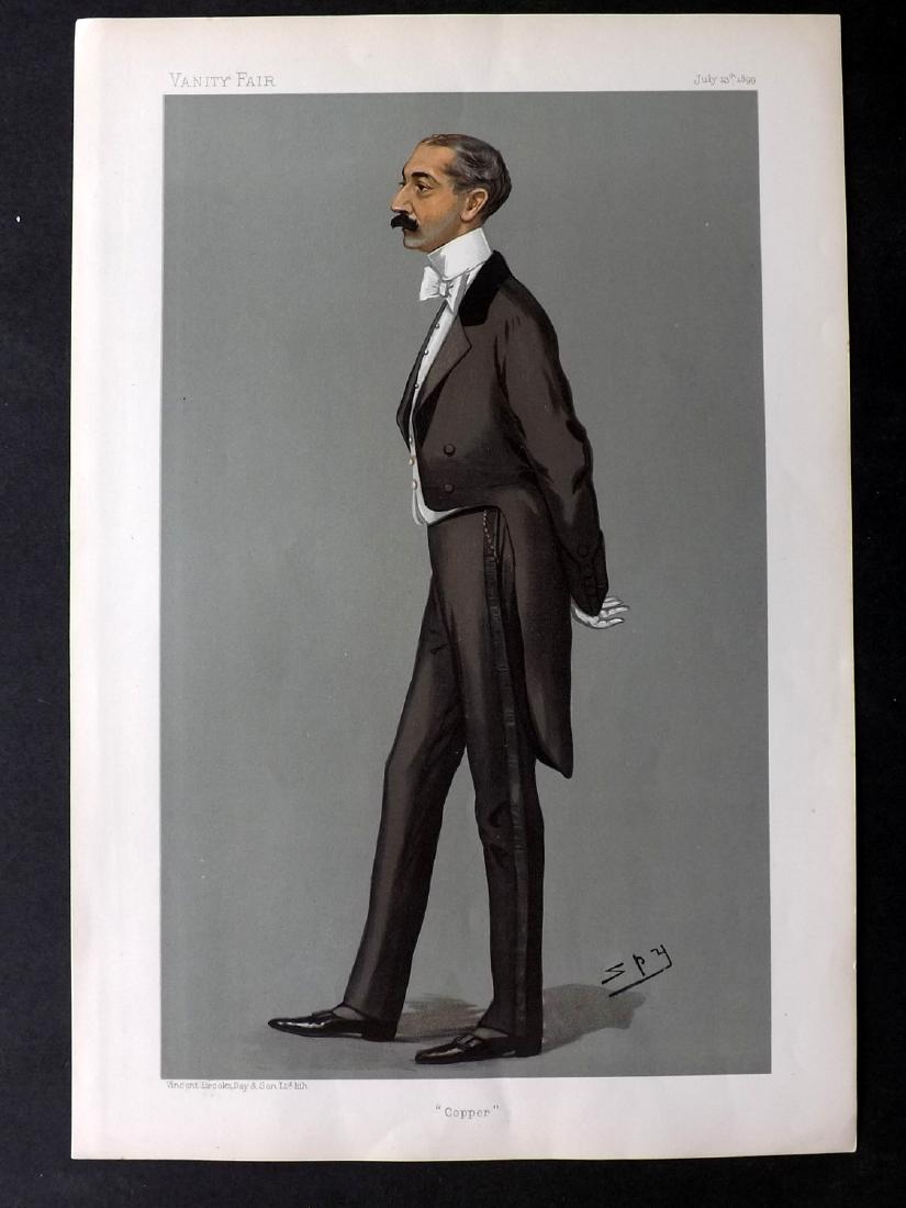 Vanity Fair Print 1899 Reginald Ward, American Business: Chromolithograph Published 1869-1914, London for "Vanity Fair" Paper Size: 15 x 11 inch (38 x 28cm) Good Condition