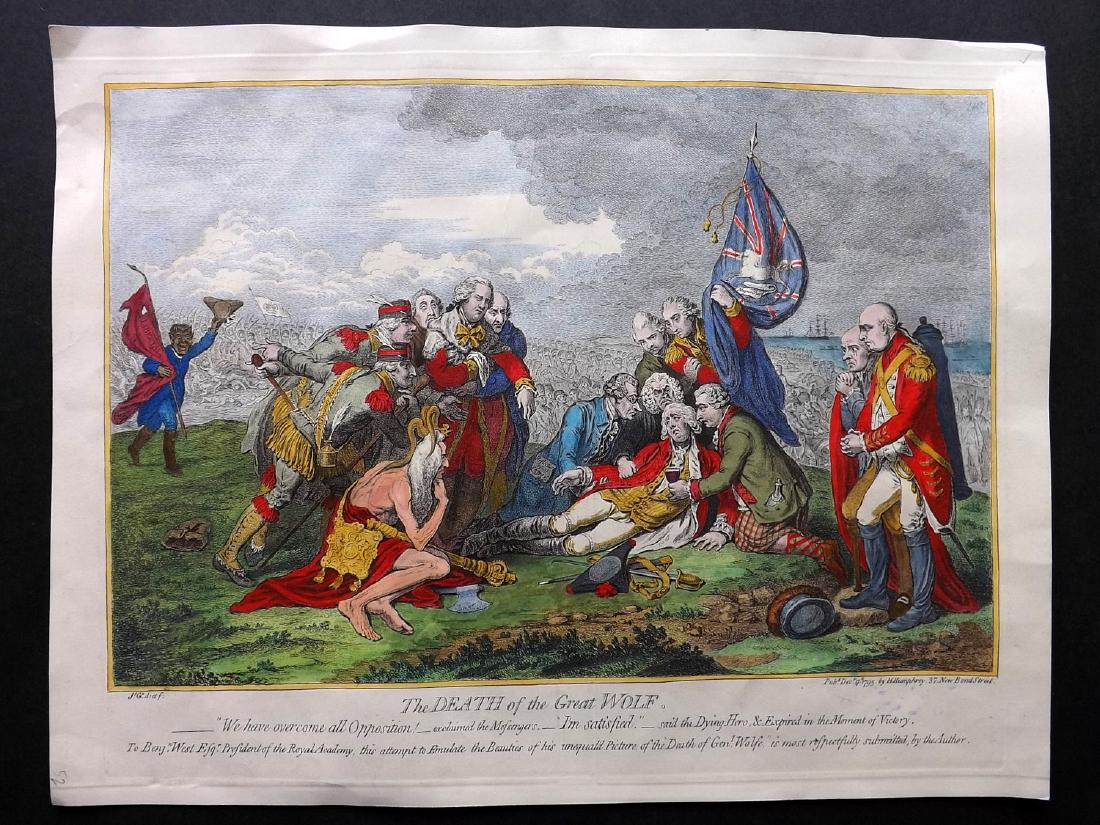 Gillray, James 1851 HC Print. Death of the Great Wolf (1 of 2)