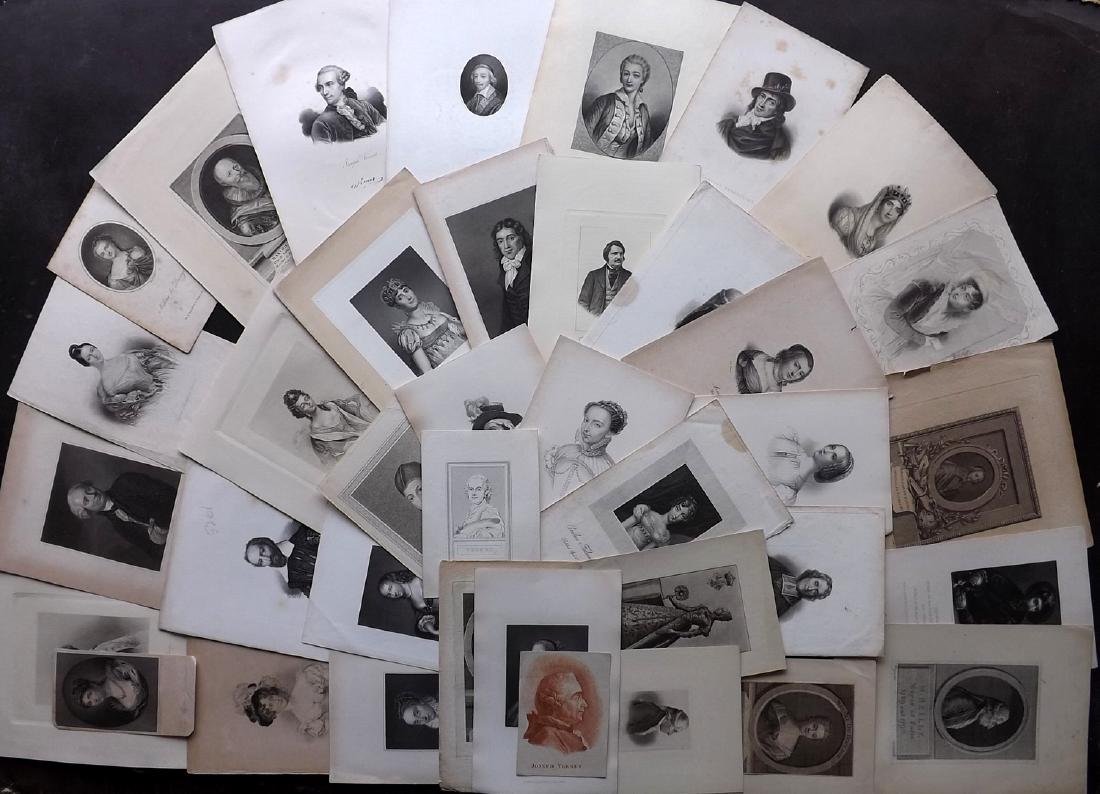 Portraits 18th-19th Century. Lot of 38. French (1 of 2)