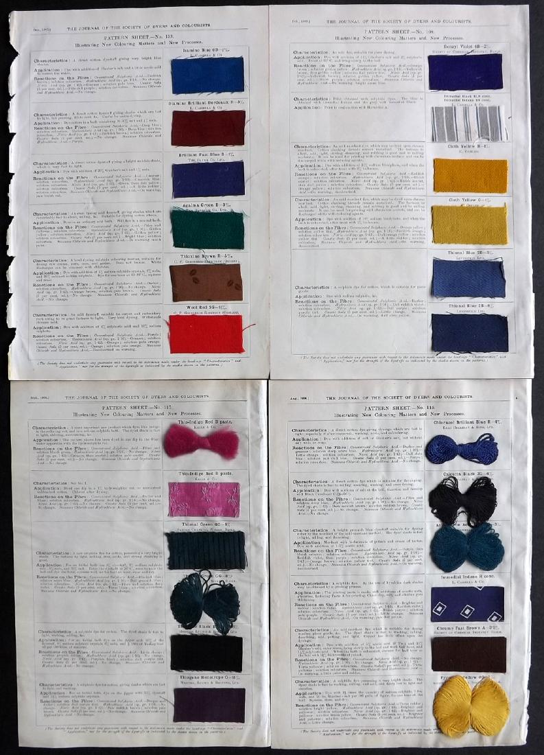 Textiles 1907 Lot of 4 Original Samples. Rare (1 of 2)