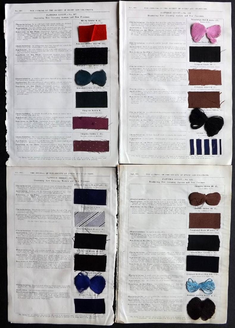 Textiles 1907 Lot of 4 Original Samples. Rare (1 of 2)