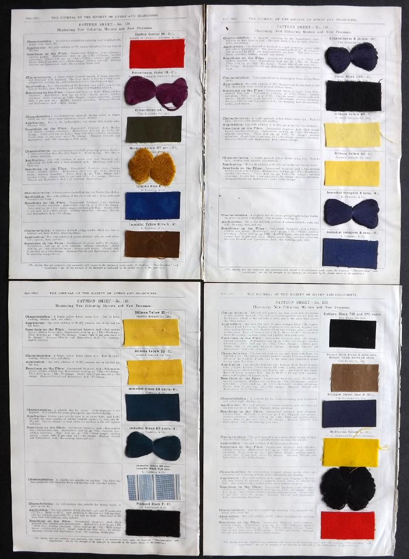 Textiles 1907 Lot of 4 Original Samples. Rare (1 of 2)