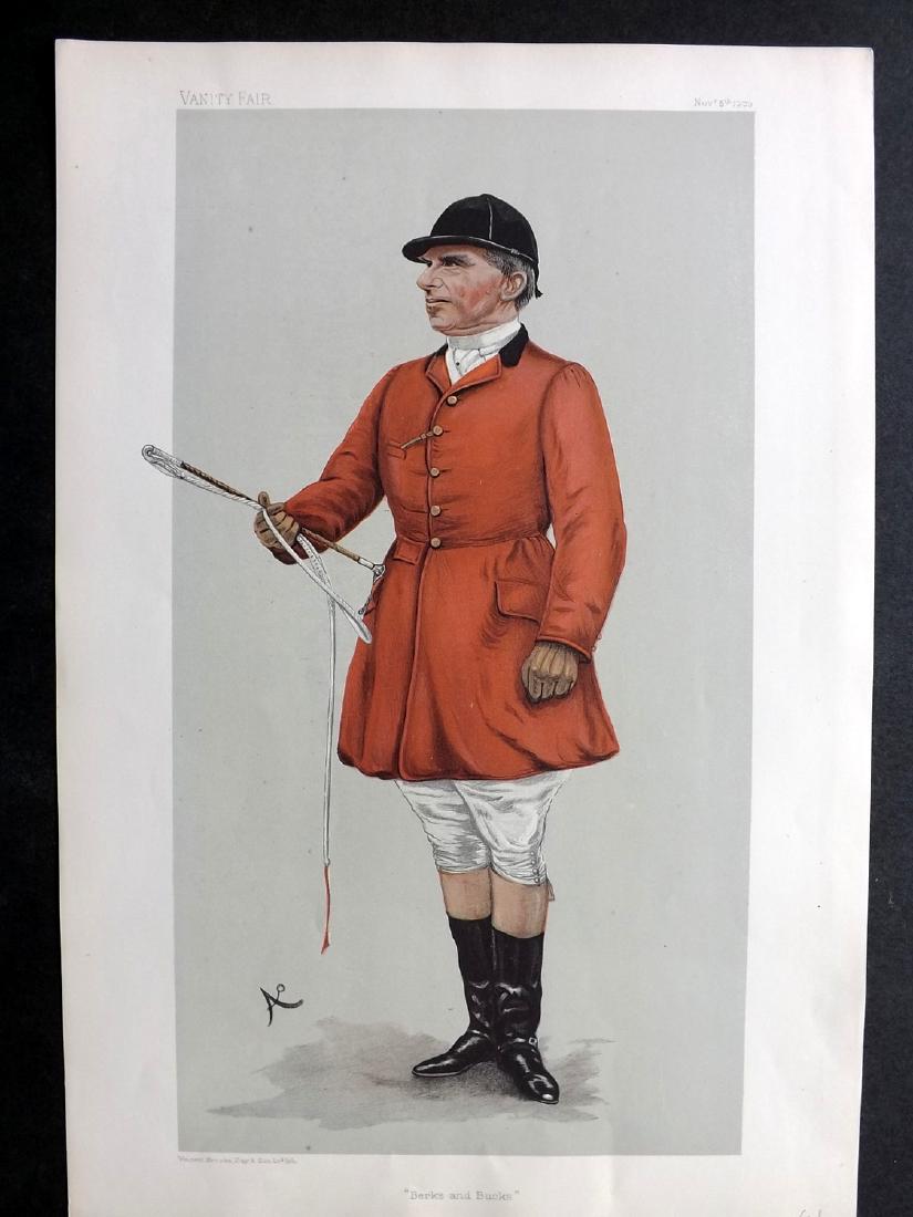 Vanity Fair Print 1903 Robert Wilmot, Foxhunter: Chromolithograph Published 1869-1914, London for "Vanity Fair" Paper Size: 15 x 11 inch (38 x 28cm) Good Condition