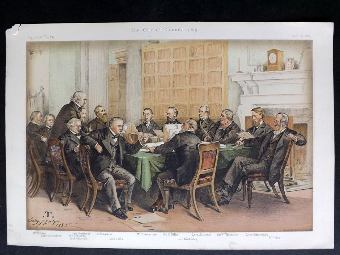 Vanity Fair Print 1883 The Cabinet Council. Group (1 of 1)