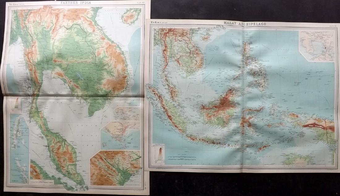 Bartholomew, John 1922 Pair Large Maps of East Indies (1 of 2)