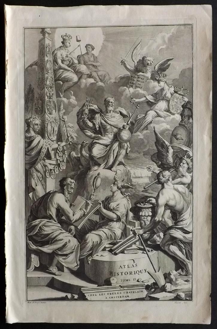 Chatelain, Zacharie 1708 Atlas Historique Title Page (1 of 2)